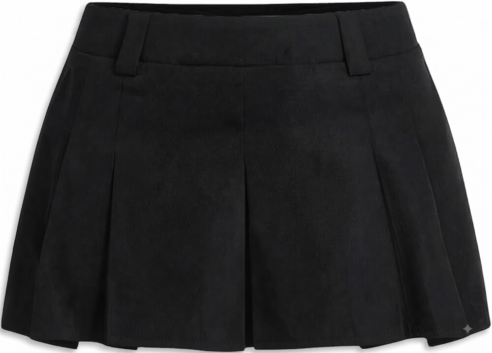 SweatyRocks Low Waist Pleated Mini Skirt – Women's, Black, X-Small